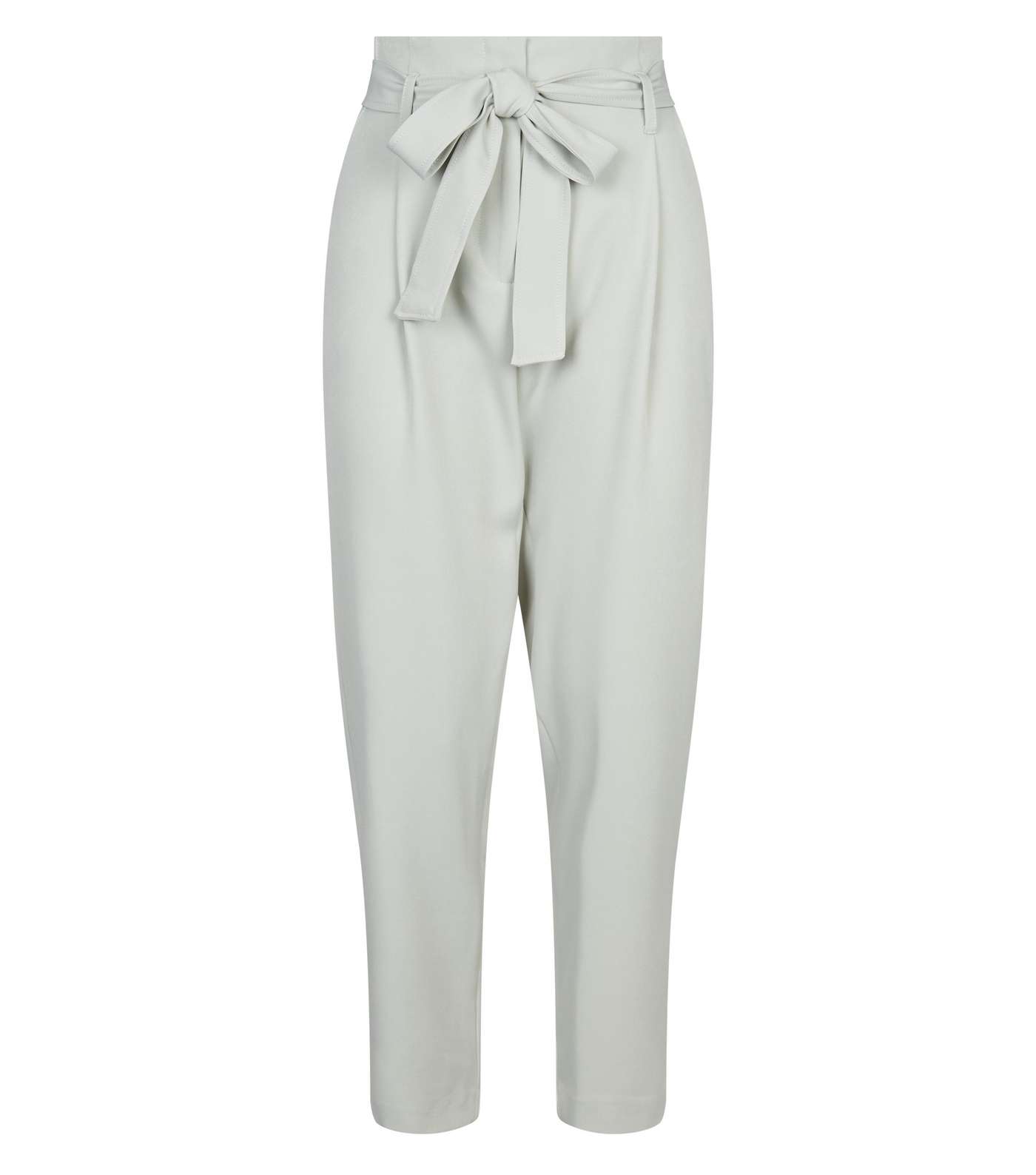 Mint Green High Waist Paperbag Trousers Image 4
