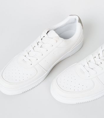 new look mens white trainers