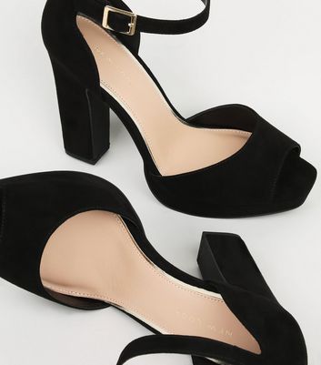 peeptoe schuhe schwarz