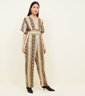 New look deals snake print jumpsuit