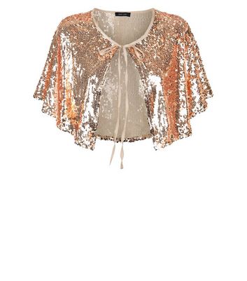 gold sequin cape