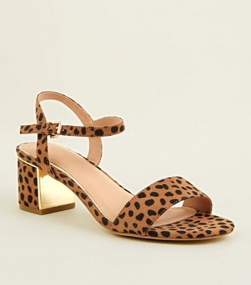 new look leopard print heels