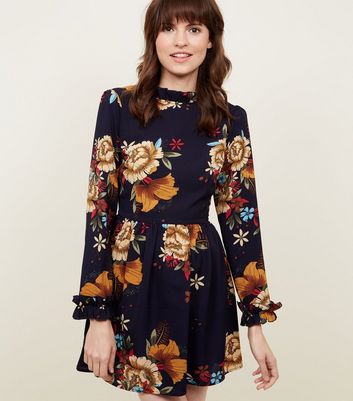 new look navy floral dress