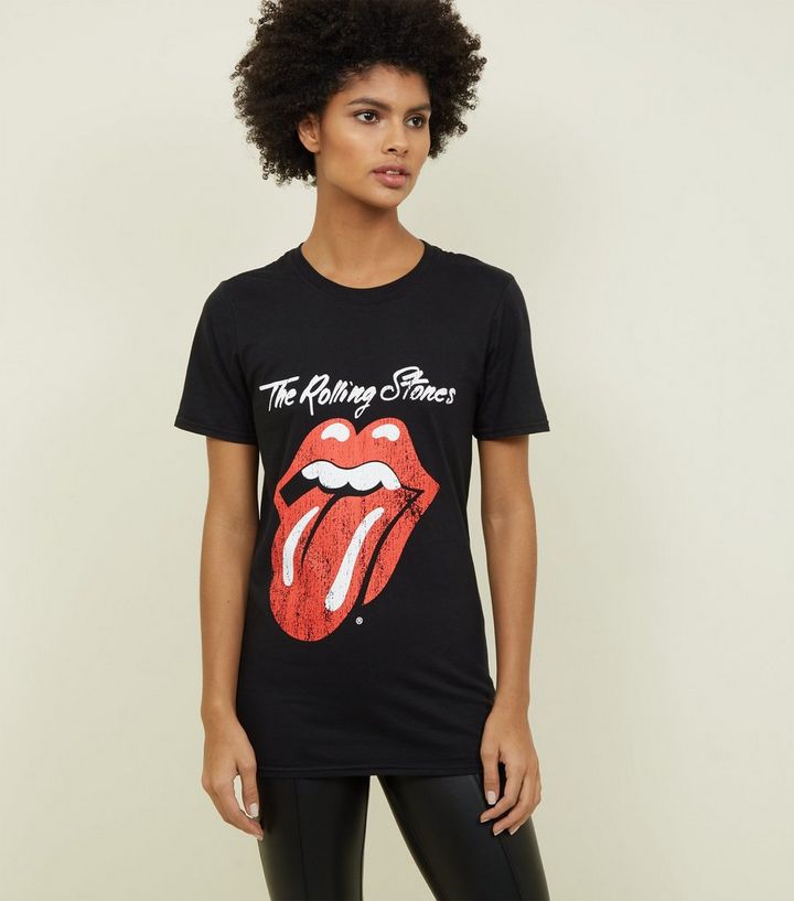 Schwarzes Oversize T Shirt Mit Rolling Stones Print New Look Free gift box with every rolling stones order over £30 gift box will be automatically added at checkout. newlook