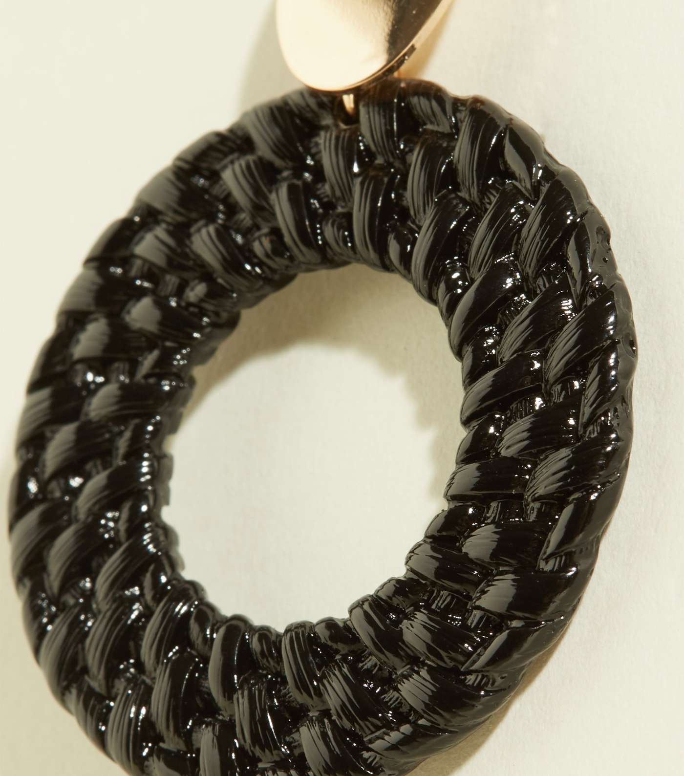 WANTED Black Resin Raffia Earrings Image 3