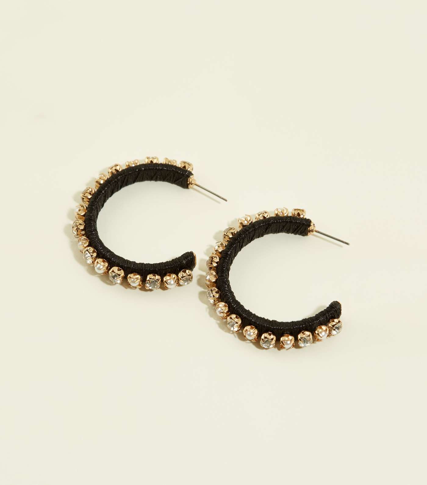 WANTED Black Thread Wrapped Hoops