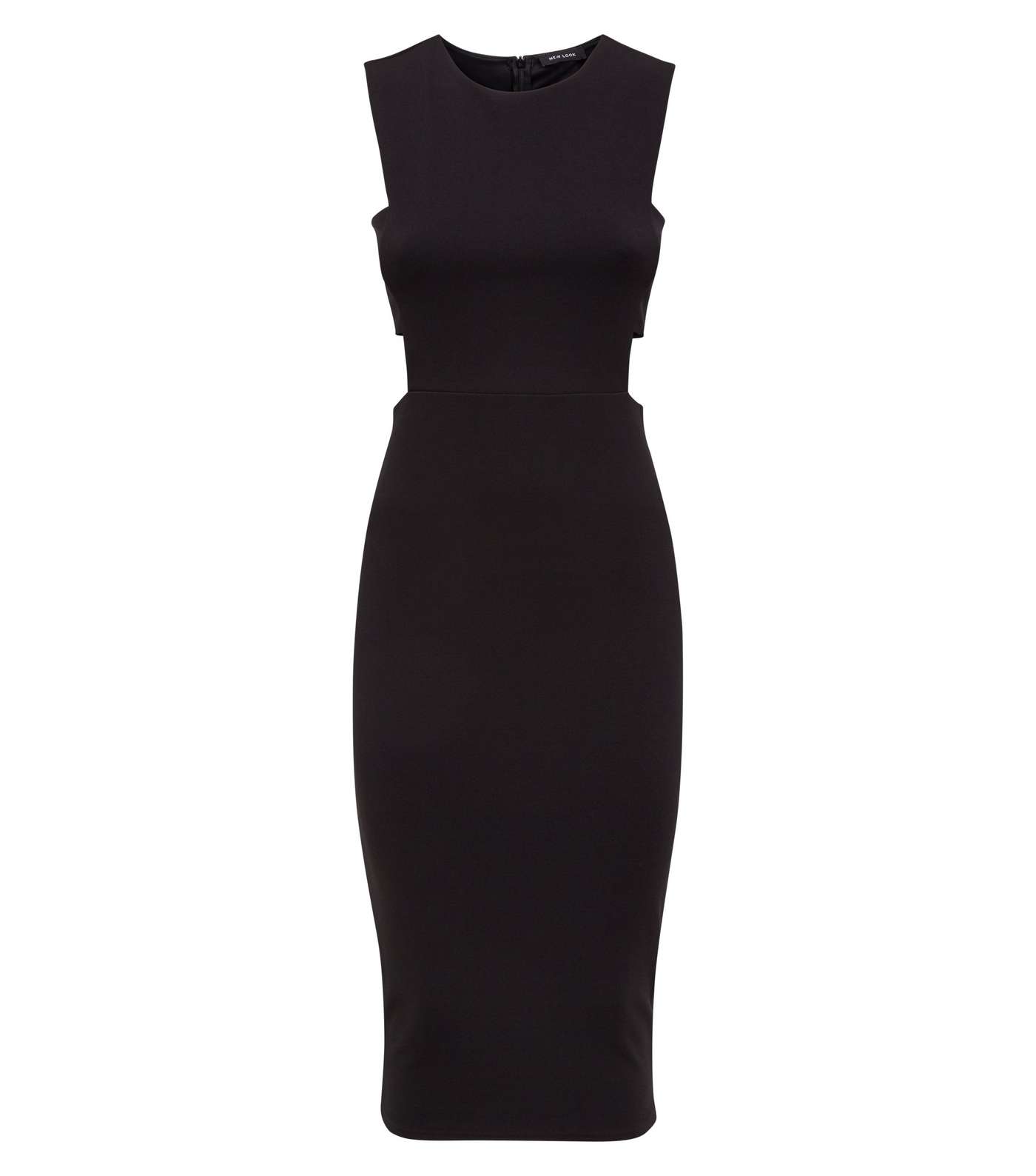 Black Cut Out Midi Dress Image 4
