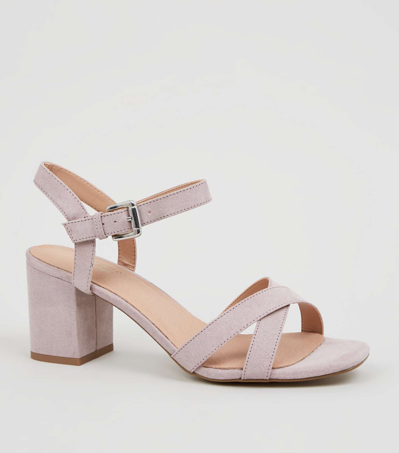 Lilac Comfort Flex Low Block Heel Sandals