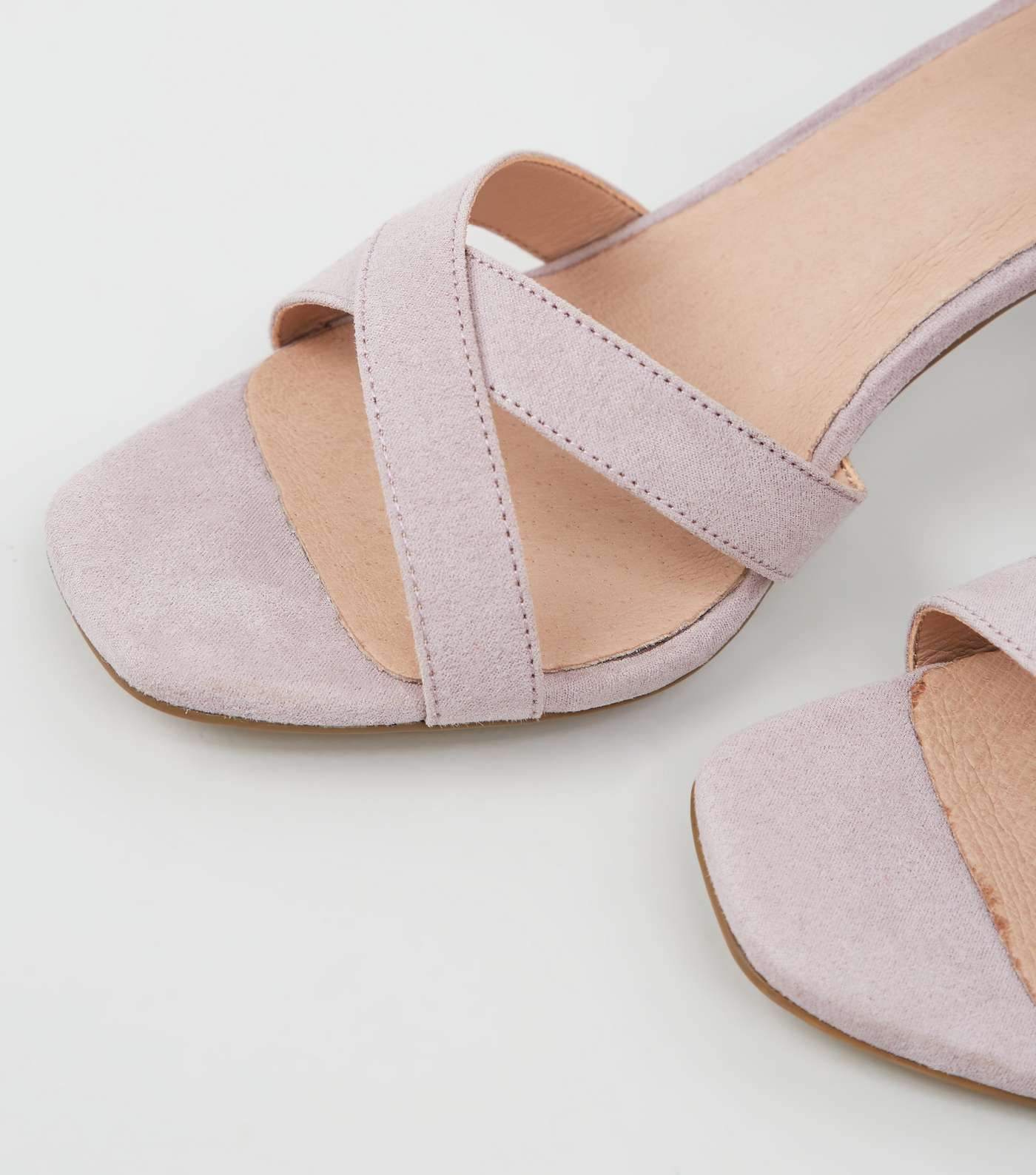Lilac Comfort Flex Low Block Heel Sandals Image 3