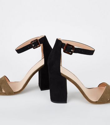 colour block heels