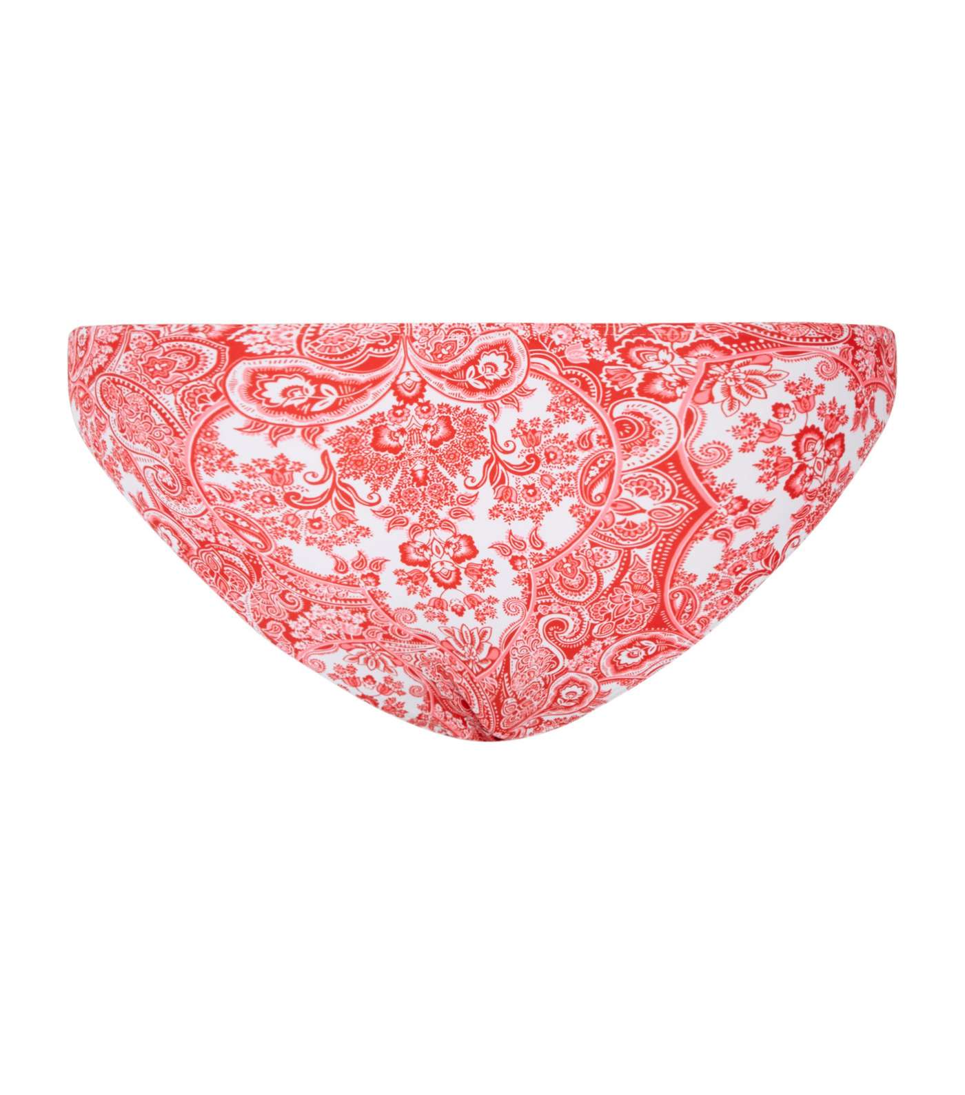 Red Scarf Print Hipster Bikini Bottoms Image 5