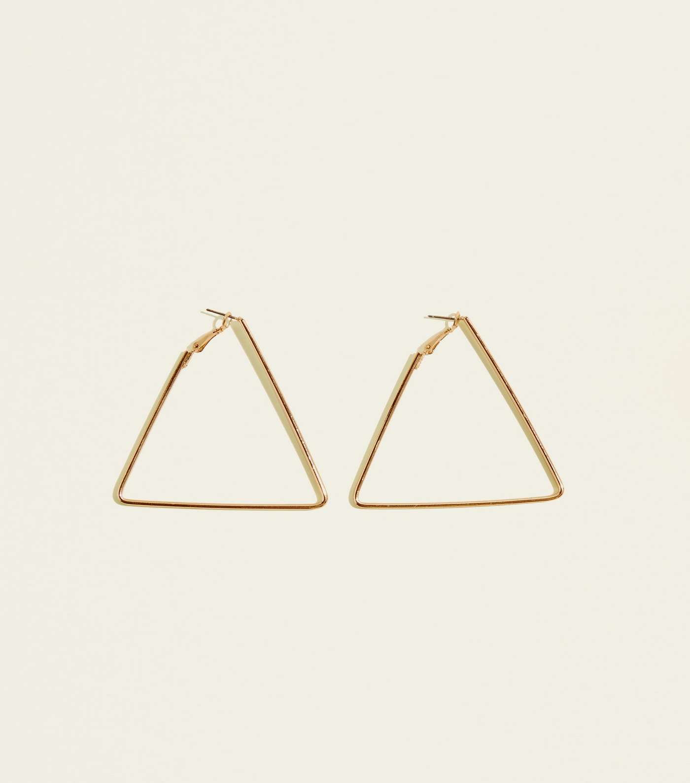 Green and Gold Triangle Hoops