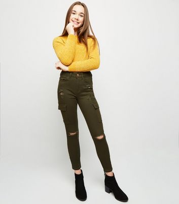 girl khaki skinny jeans