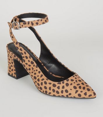wide fit brown heels