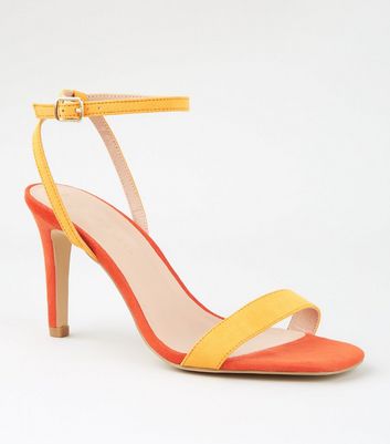 new look orange shoes