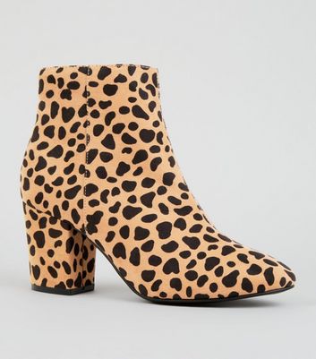 block heel leopard print boots