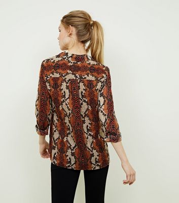 brown snakeskin shirt