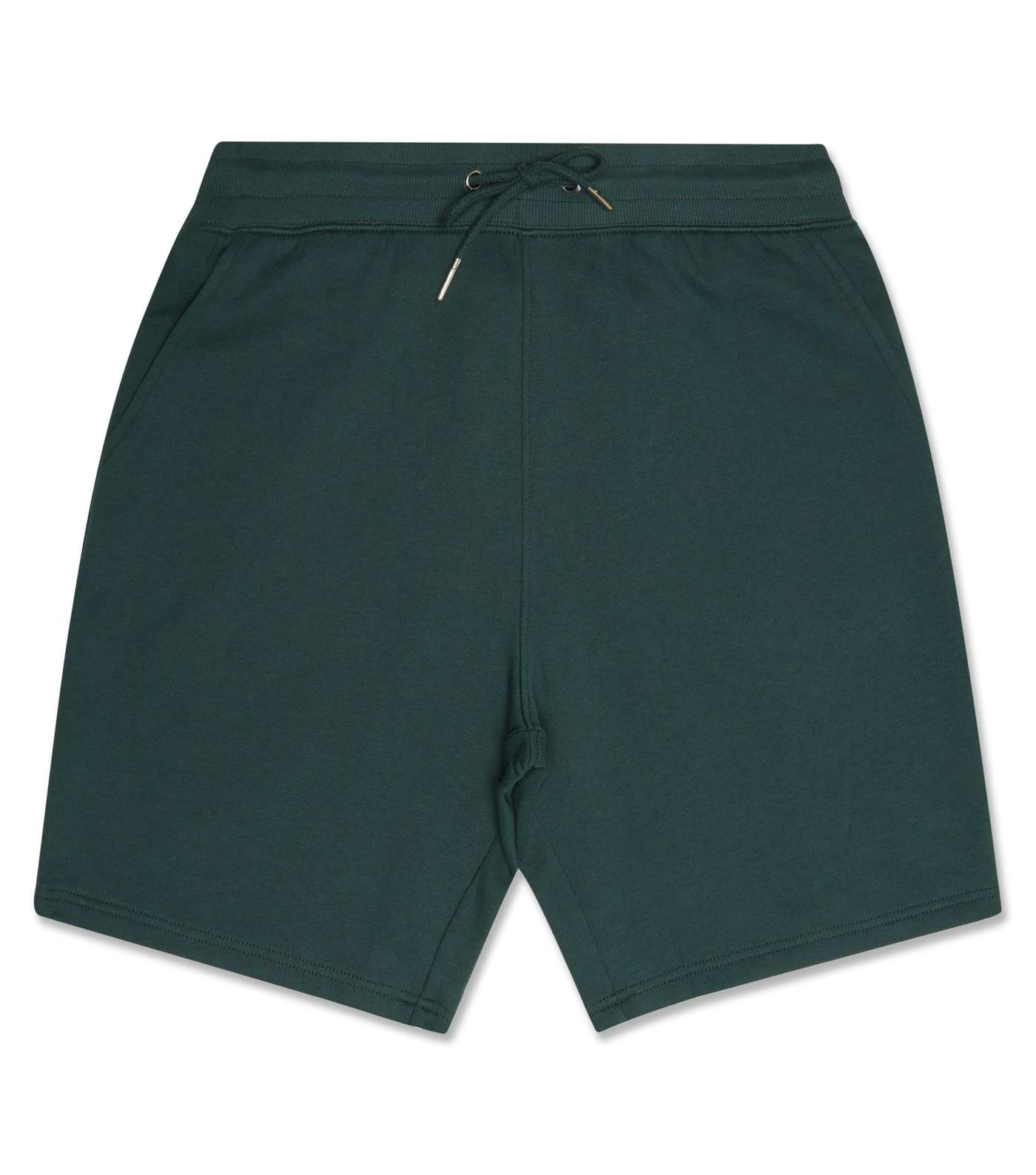Green Drawstring Waist Jersey Shorts Image 4