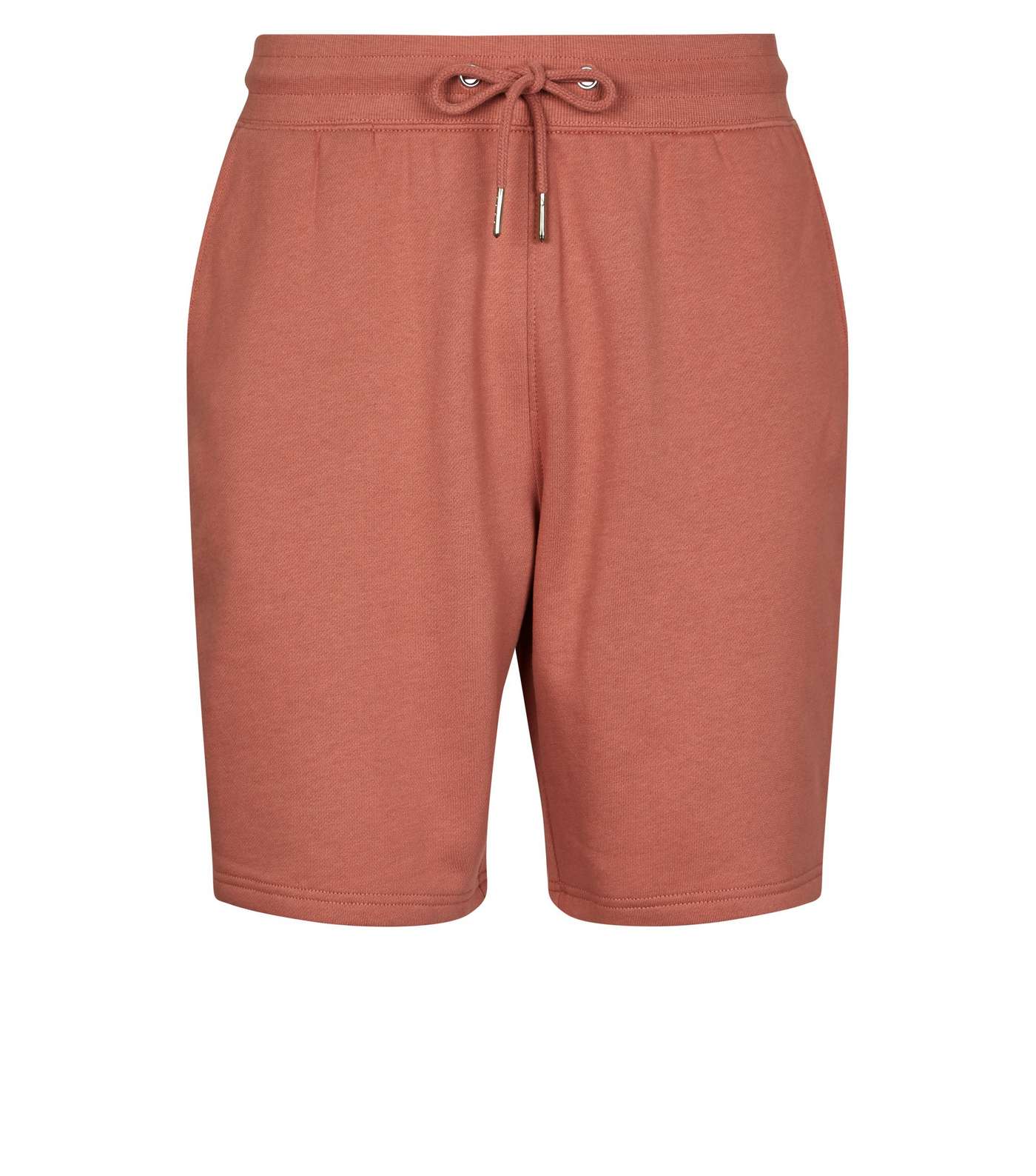 Mid Pink Drawstring Waist Jersey Shorts Image 4