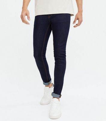 mens navy jeans slim