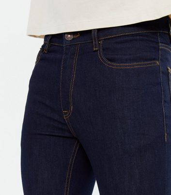 Image of Navy Rinse Wash Skinny Jeans New Look