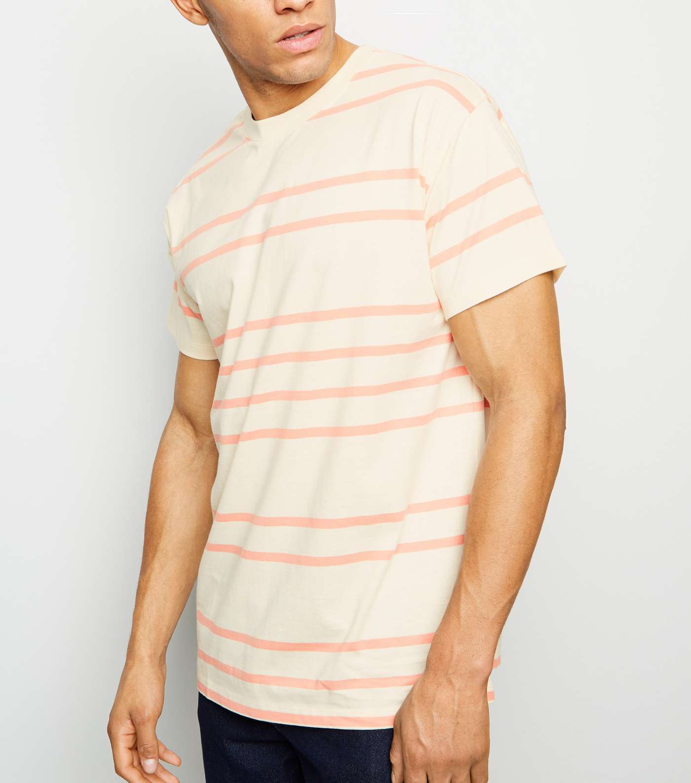Pale Pink Stripe Short Sleeve T-Shirt