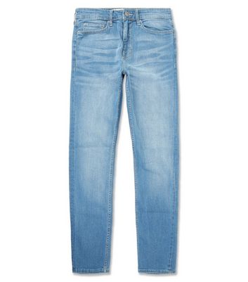 Herrenmode Bekleidung für Herren Blaue Stretch Skinny Jeans