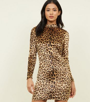 leopard velvet dress