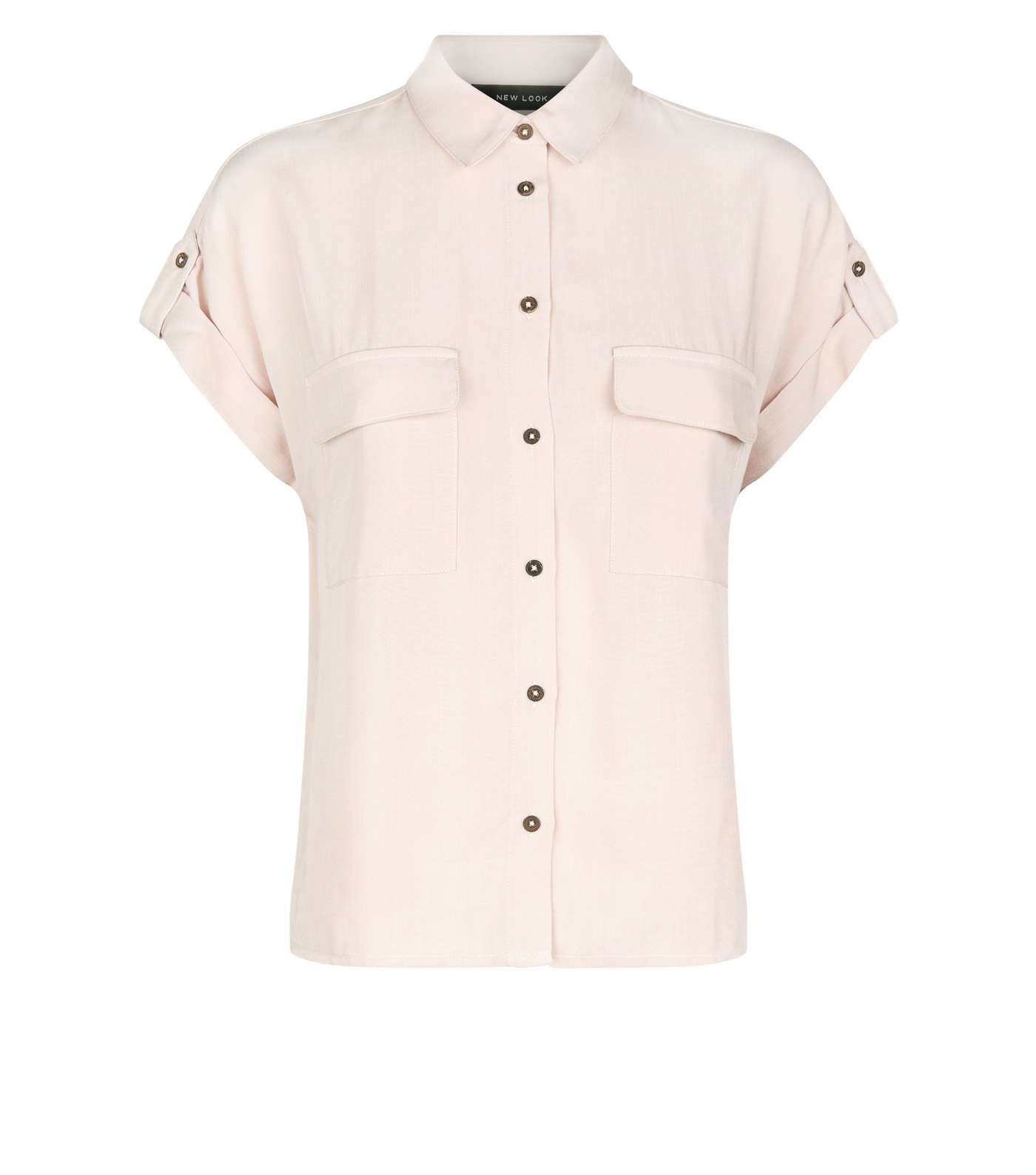 Mid Pink Pocket Front Short Sleeve Shirt Image 4