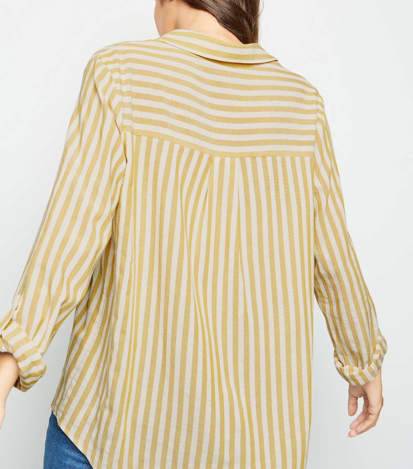 Mustard Stripe Pocket Front Overhead Shirt Image 3