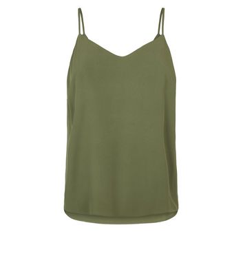 Olive Lattice Back Cami New Look shop for Olive Lattice Back Cami New Look at Shopo
