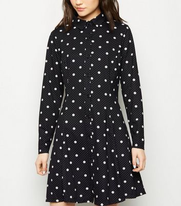 black spot shirt dress