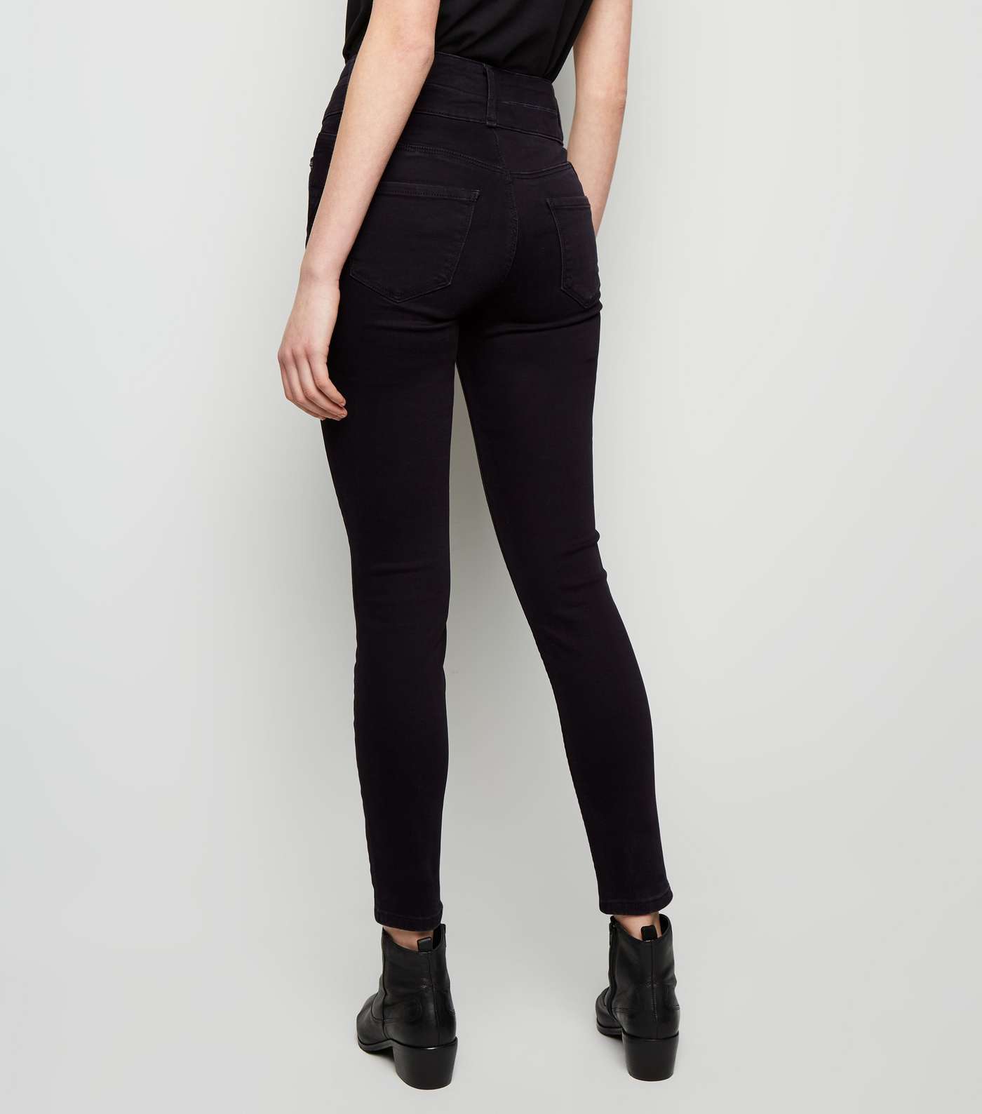 Black High Waist Skinny 'Lift & Shape' Jeans Image 3