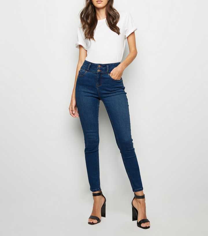 Blue High Waist 'Lift & Shape' Skinny Jeans