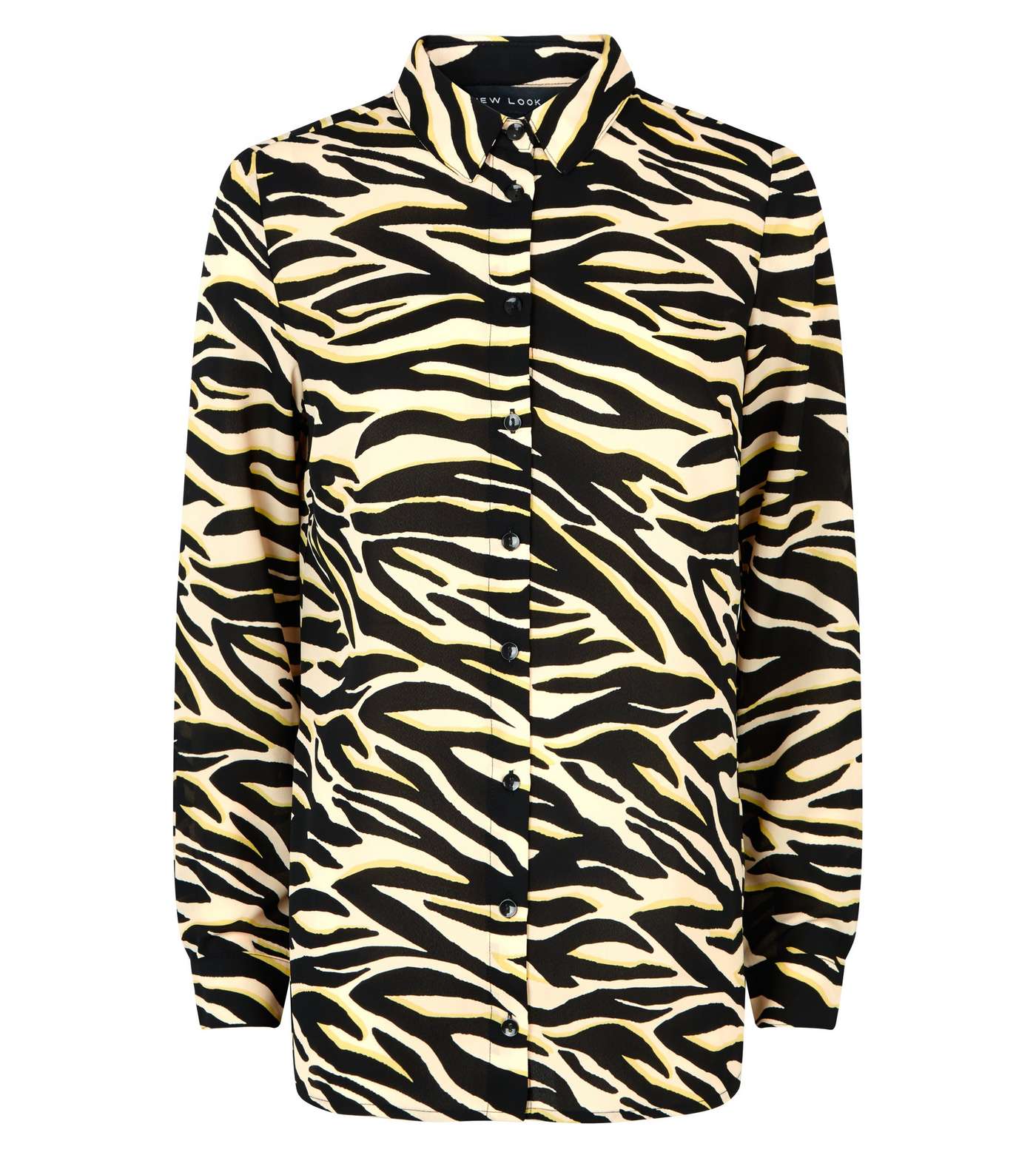 Black Neon Zebra Print Longline Shirt Image 4