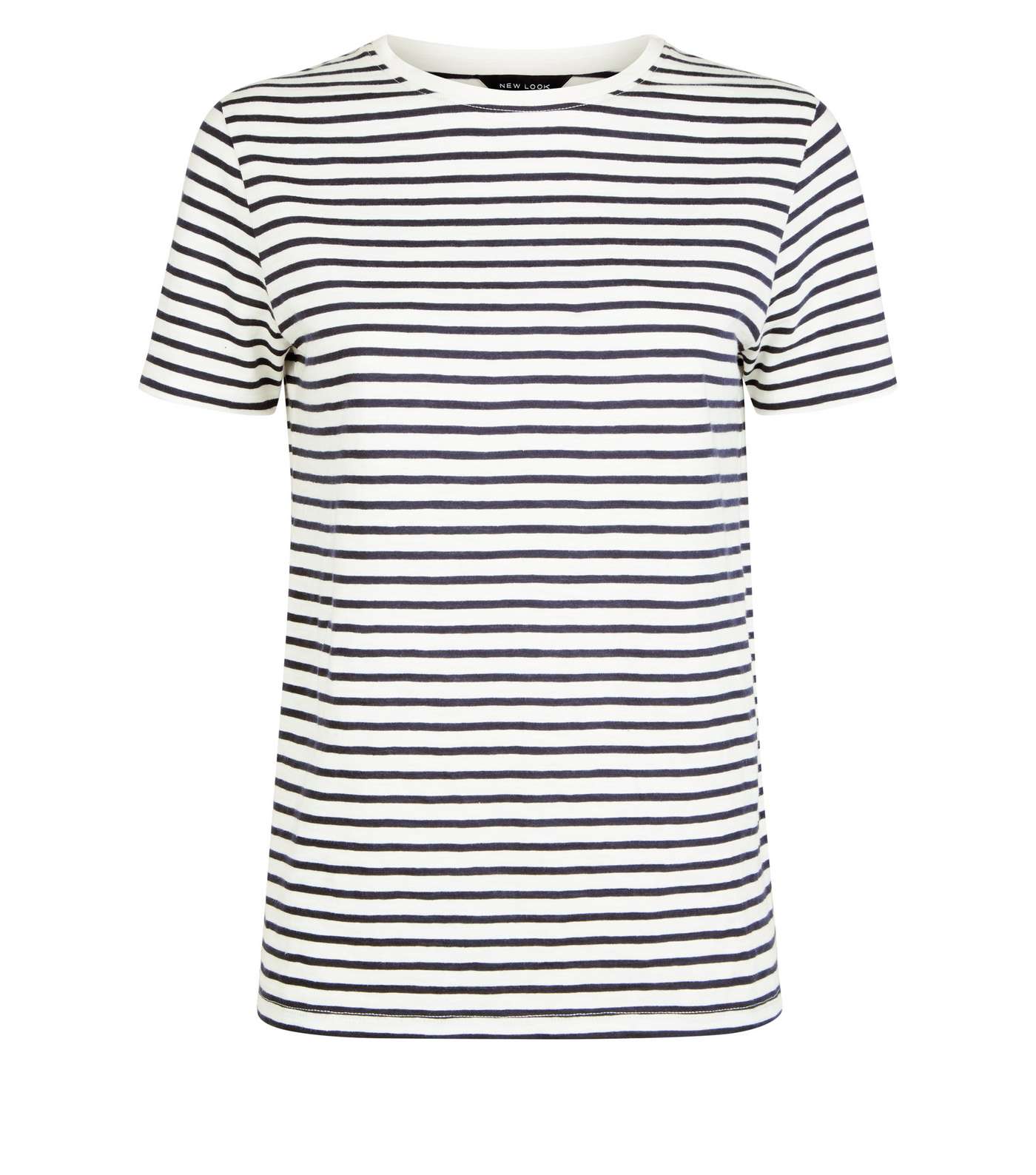 White Stripe Cotton T-Shirt  Image 4