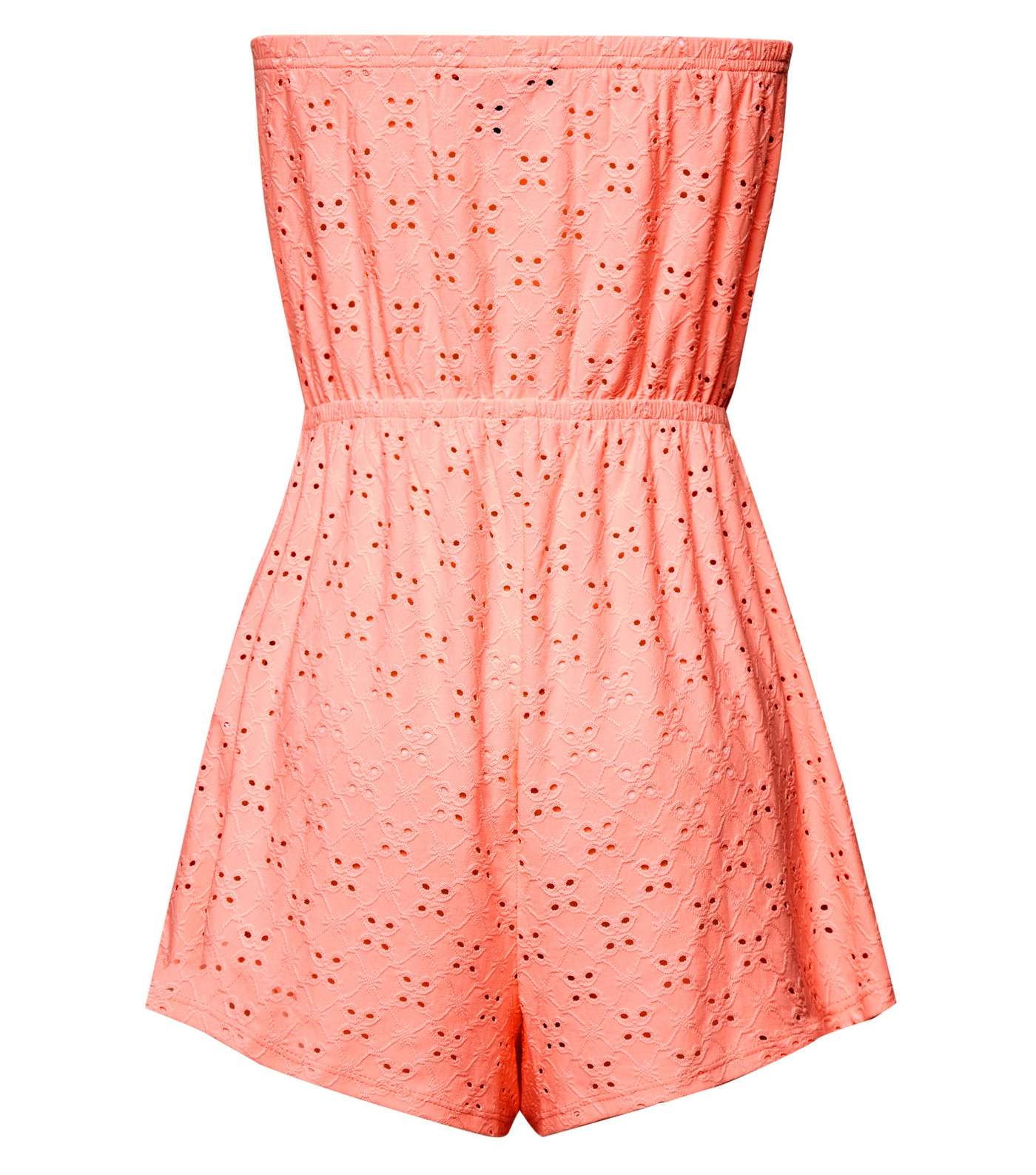 Coral Broderie Bandeau Playsuit Image 6