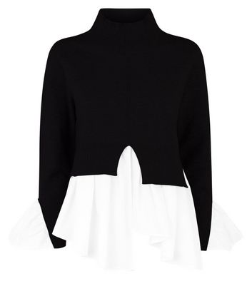 2 in 1 Pullover mit Bluse 2 in 1 Pullover mit Bluse