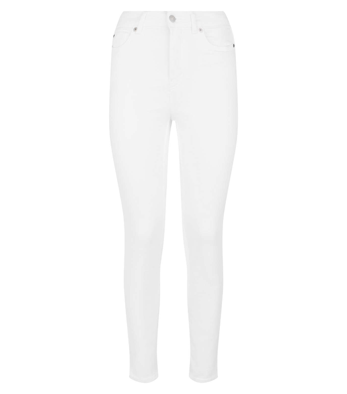 White High Waist 'Lift & Shape' Skinny Jeans Image 4