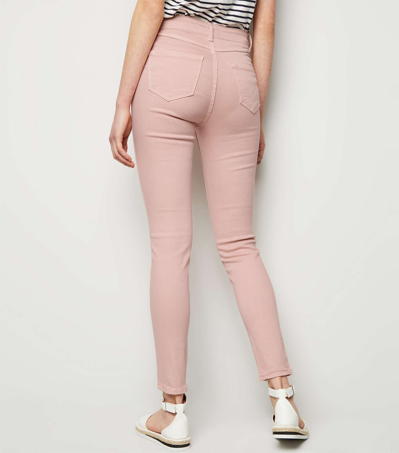 Pink High Waist 'Lift & Shape' Skinny Jeans Image 5