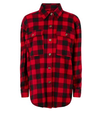 red check fleece jacket