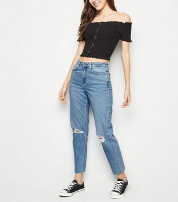 new look ripped mom jeans