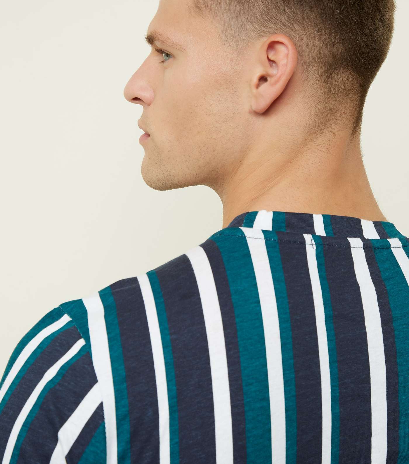 Green Vertical Stripe T-Shirt Image 5