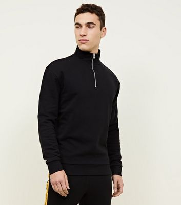 zip up funnel neck sweatshirt