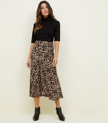 BNWT Rixo Claire Pleated Leopard-print Cotton-blend Midi Skirt Sz XS S XL