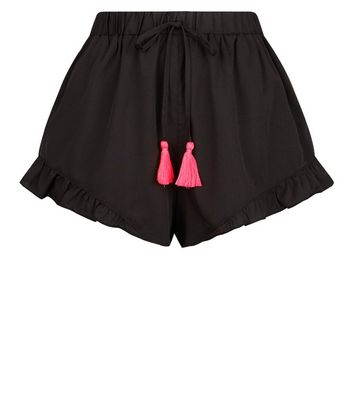 womens black beach shorts