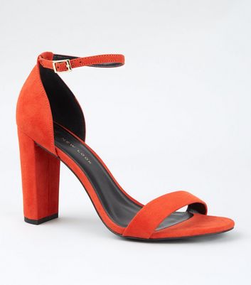 wide fit orange heels
