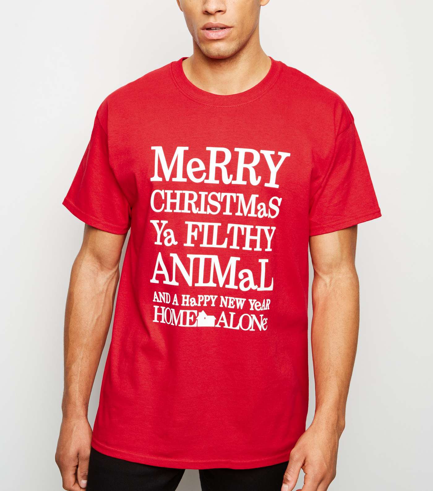 Red Merry Christmas Ya Filthy Animal T-Shirt