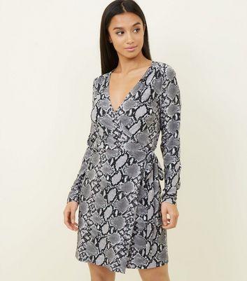 snake print dress new look