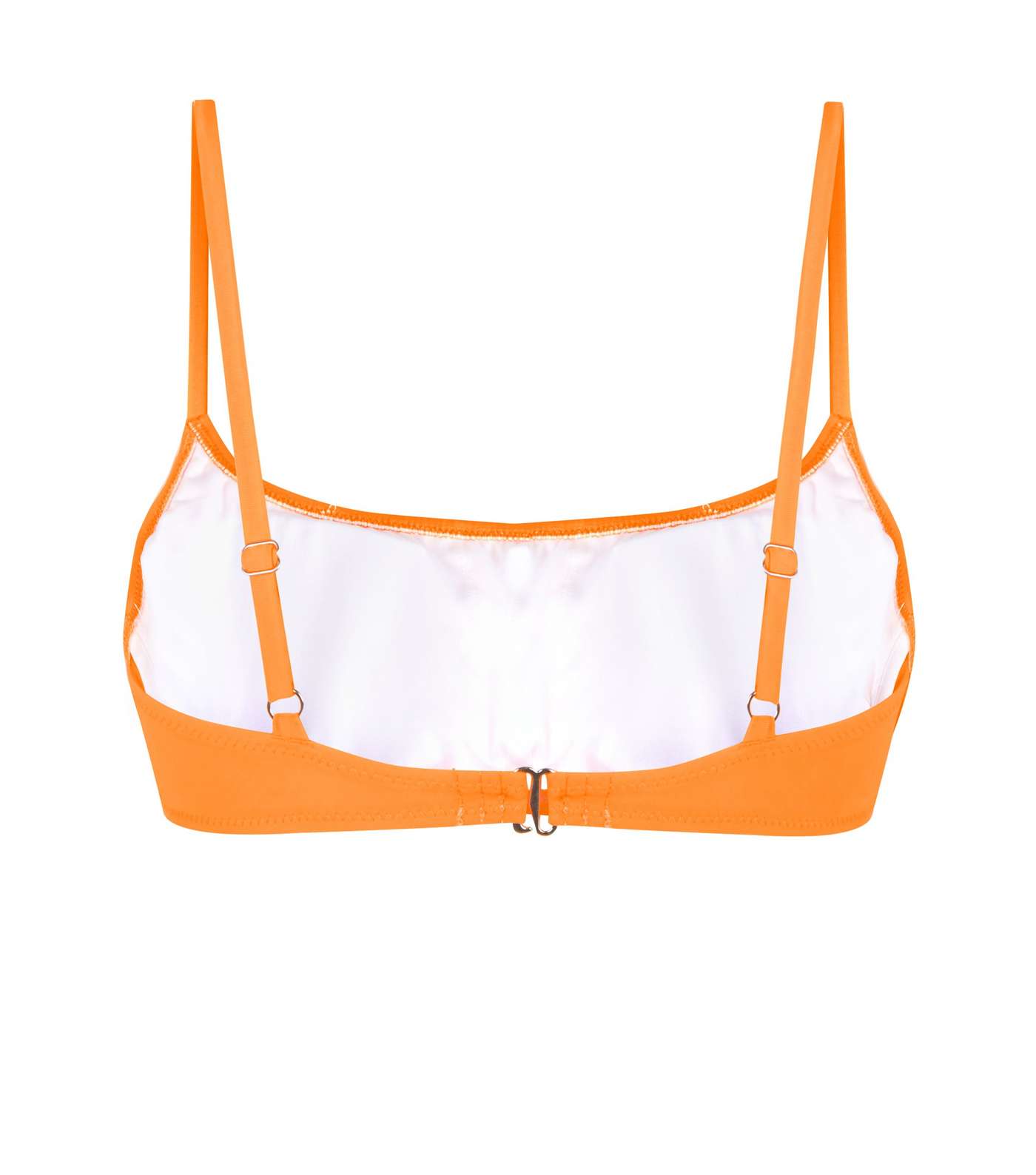 Bright Orange Neon Scoop Crop Bikini Top   Image 5